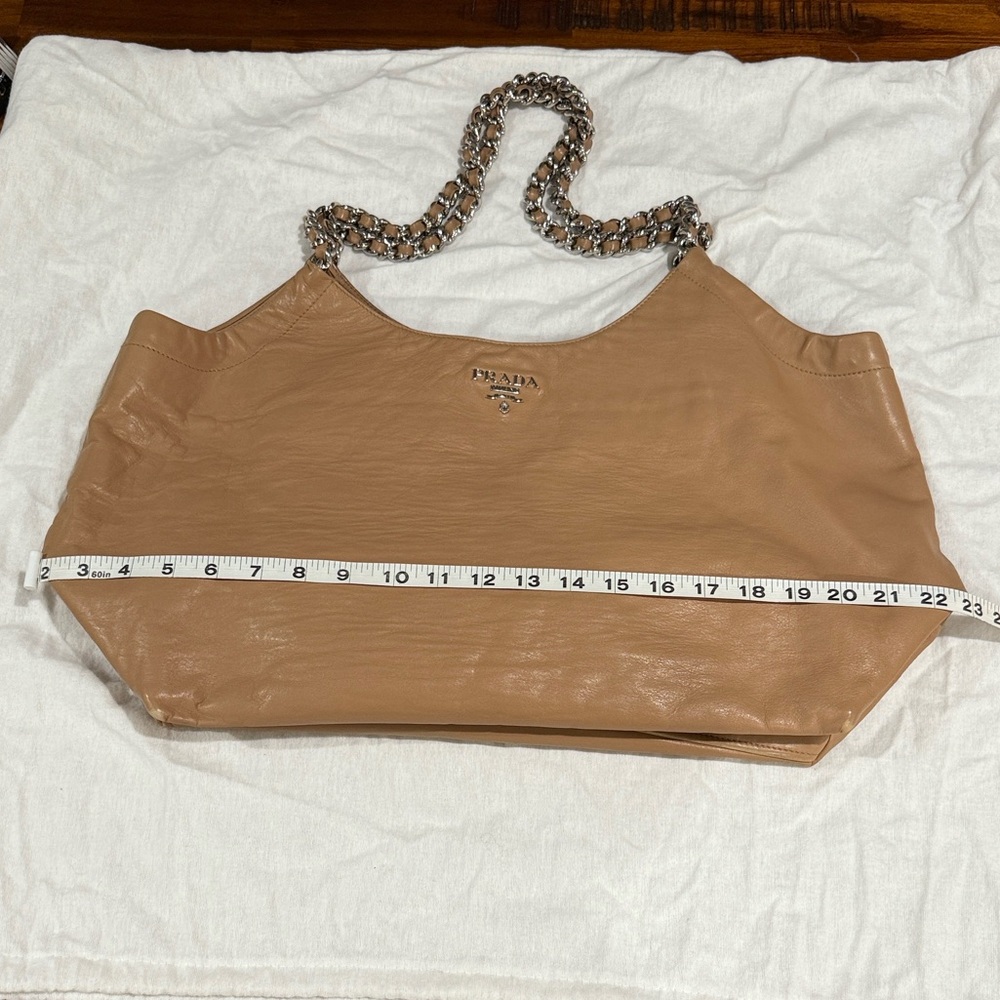Prada Tan Leather Oversized Tote - Picture 14 of 15